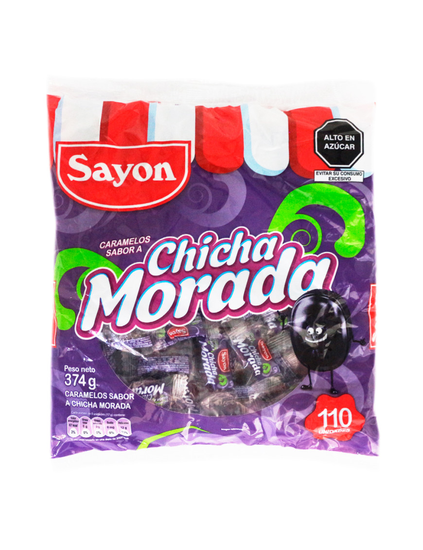 SAYON CARAMELOS DE CHICHA MORADA X 110 UN
