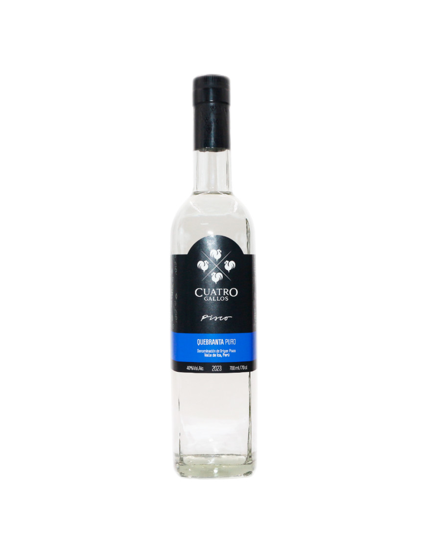 CUATRO GALLOS PISCO PURO X 700 ML. QUEBRANTA