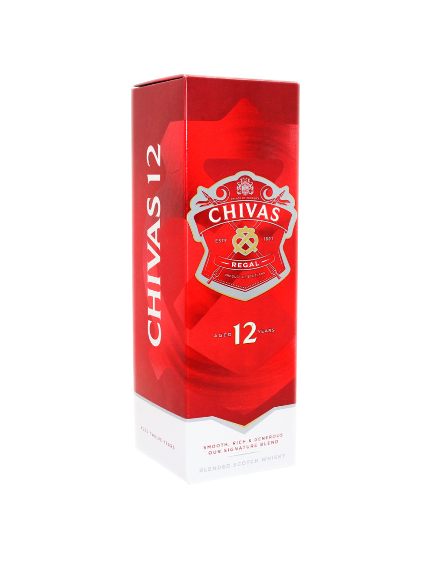 WHISKY CHIVAS REGAL 12 AÑOS CAJA X 1 LT