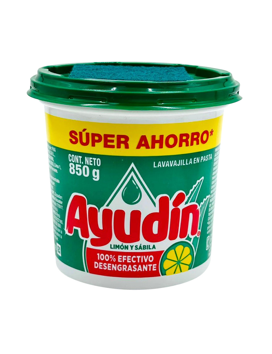 AYUDIN LAVAVAJILLA POTE X 850 GR. LIMON Y SABILA