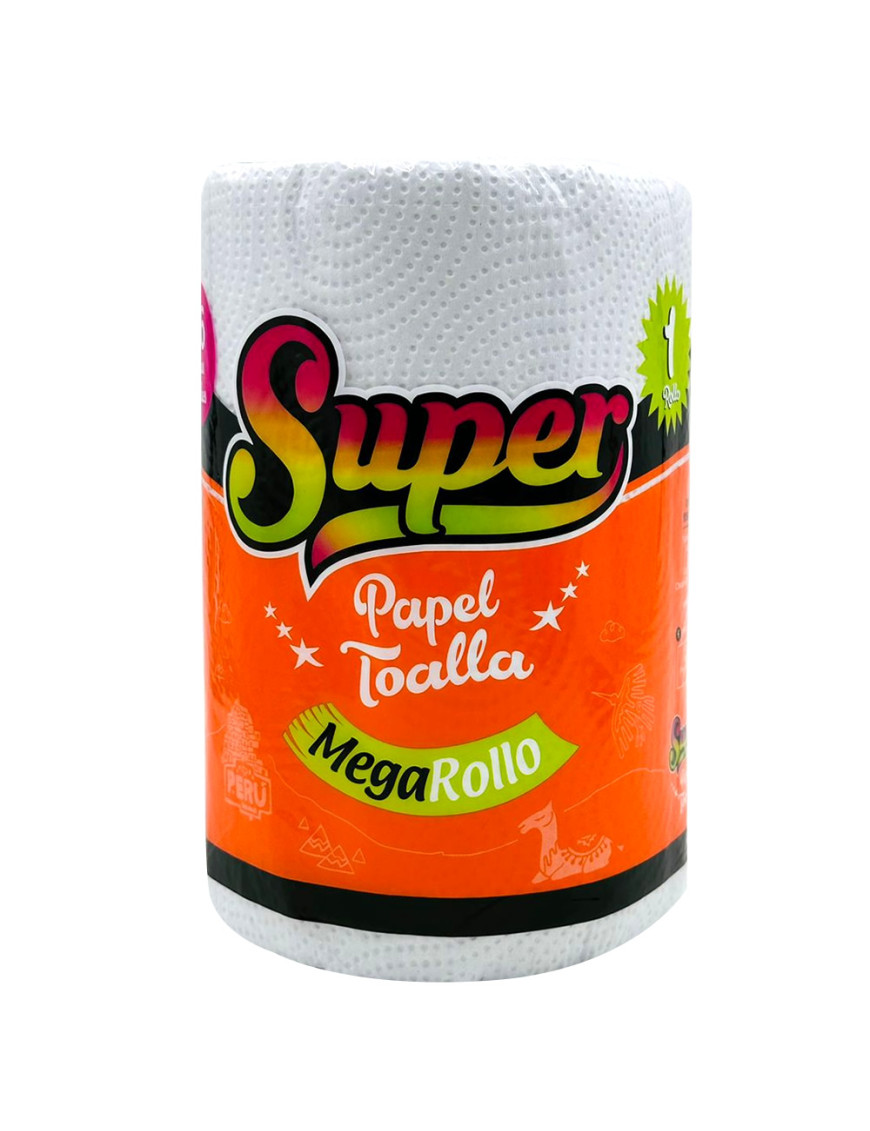 SUPER PAPEL TOALLA MEGA ROLLO (106 HOJAS)