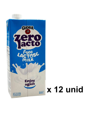 GLORIA LECHE UHT CAJA X 946 ML. ZERO LACTO X 12 UN.