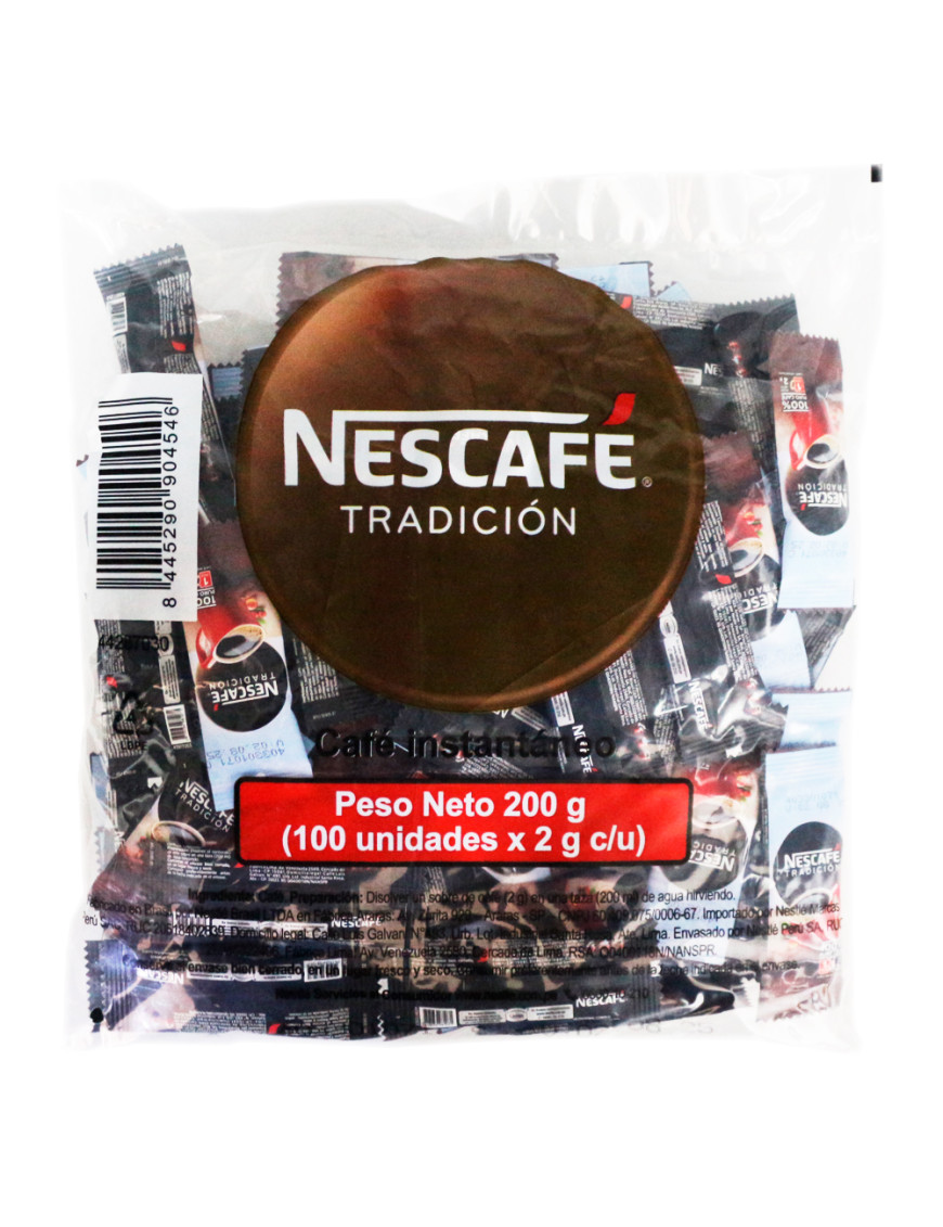 NESCAFE PERSONAL DE 2 GR (INSTANTANEO)  X 100 UN