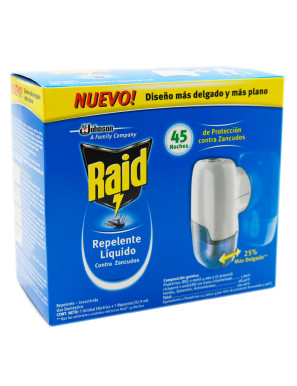 RAID REPELENTE LIQUIDO COMPLETO APARATO ELECTRICO + RPTO X 32.9 ML.