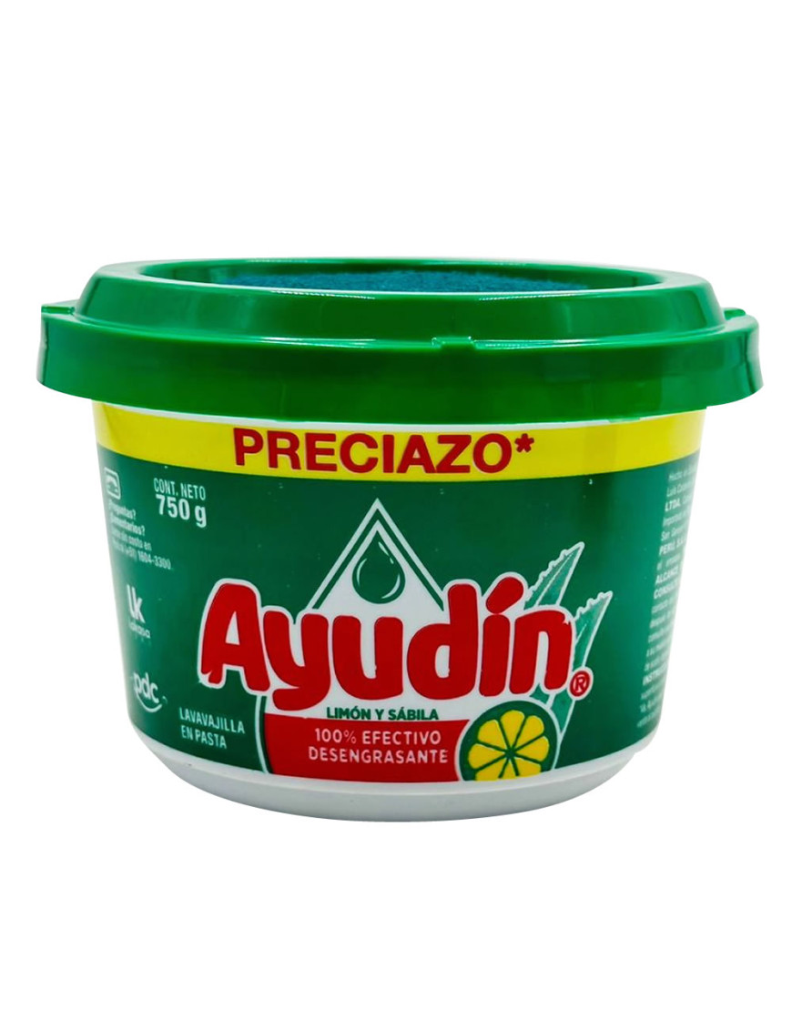 AYUDIN LAVAVAJILLA POTE X 750 GR. LIMON Y SABILA