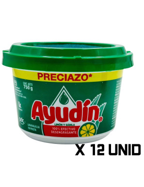 AYUDIN LAVAVAJILLA POTE X 750 GR. LIMON X 12 UN