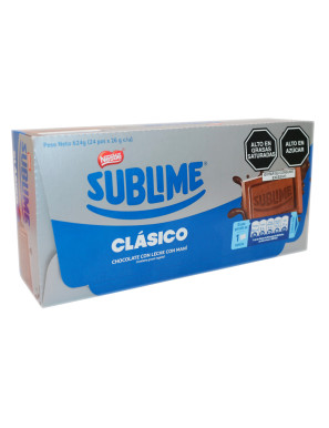 SUBLIME CHOCOLATE CLASICO X 28 GR X 24 UN