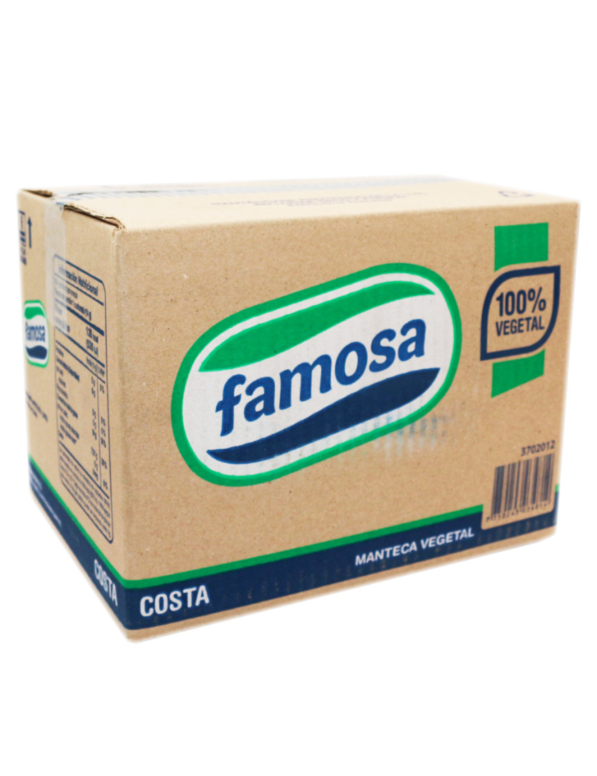 MANTECA FAMOSA 100%  VEGETAL COSTA X 10 KG