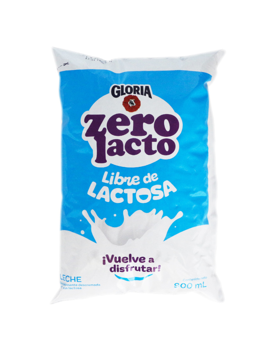 GLORIA LECHE UHT BOLSA.X 900 ML. ZERO LACTO