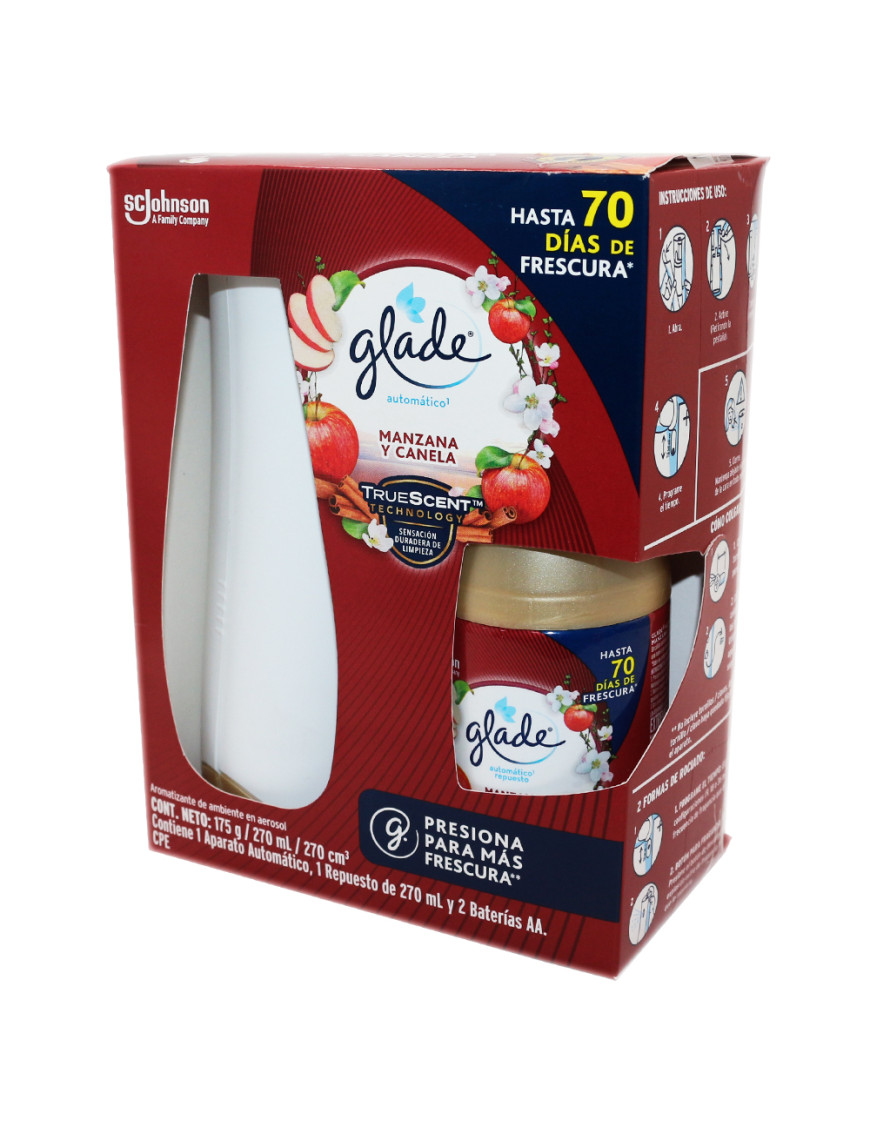 GLADE AUTOMATICO COMPLETO EQUIPO + REPUESTO MANZANA Y CANELA