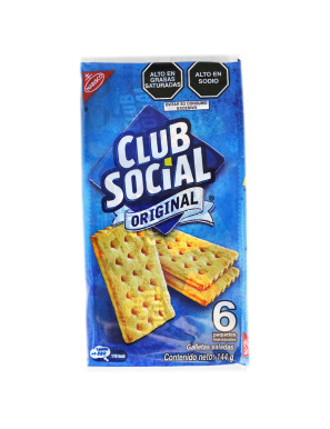 CLUB SOCIAL GALLETAS X 144 GR. SIX PACK ORIGINAL