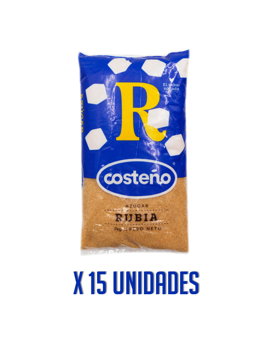 COSTEÑO AZUCAR RUBIA X 1 KG. X 15 UN