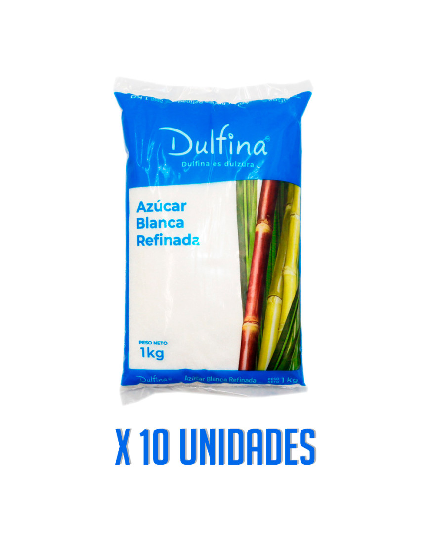 DULFINA AZUCAR BLANCA X 1 KG X 10 UN