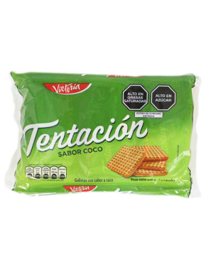 TENTACION GALLETAS X 258 GR. SIX PACK COCO