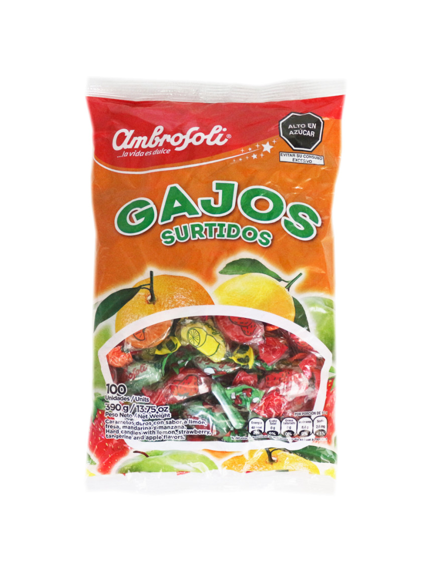 AMBROSOLI CARAMELOS GAJO SURTIDO X 390 GR X 100 UN.