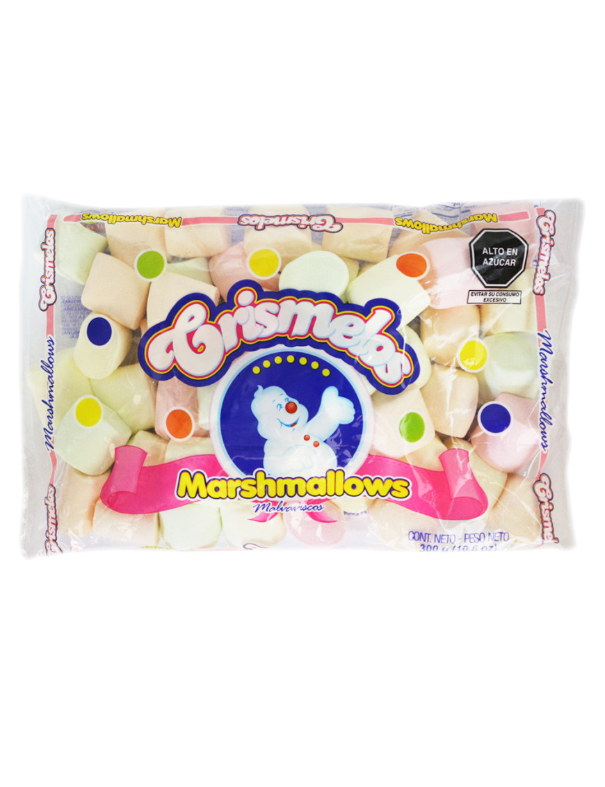 CRISMELOS MARSHMELLOWS BOLSA X 300 GR. BICOLOR