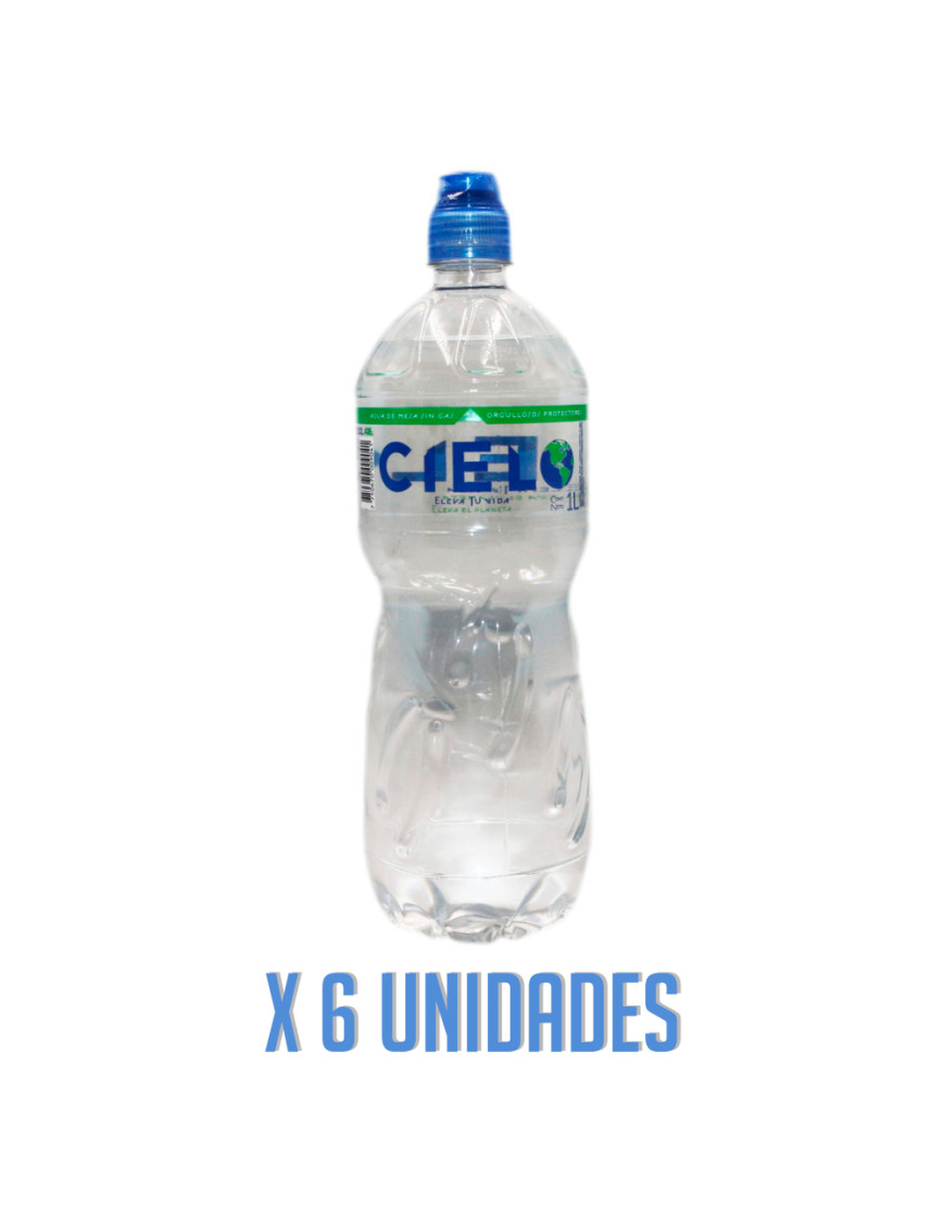 CIELO AGUA MINERAL X  1 LT. SIN GAS X 6 UN . DEPORTIVO