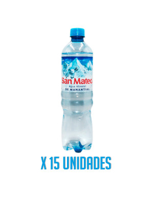 SAN MATEO AGUA MINERAL X  600 ML. SIN GAS X 15 UN