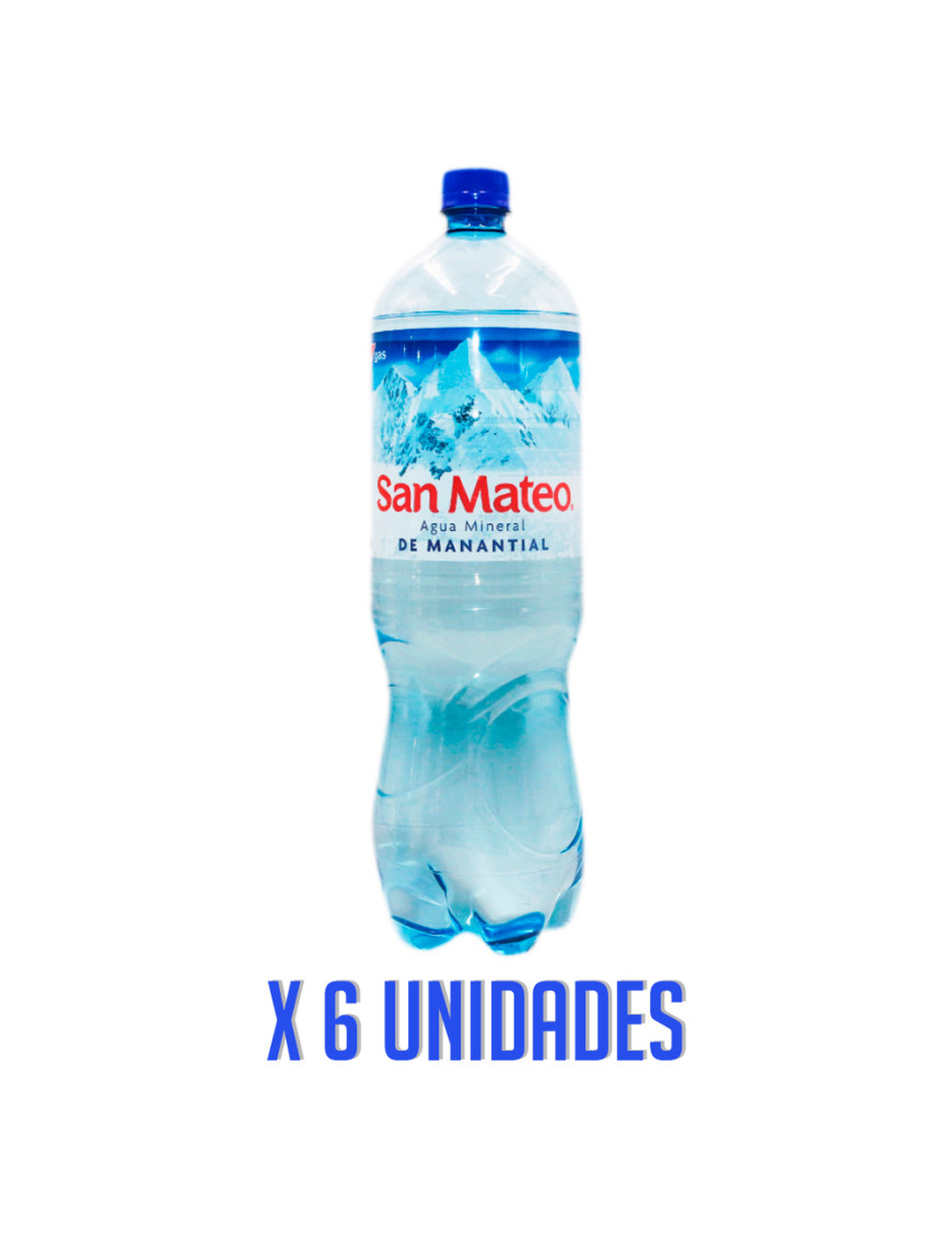 SAN MATEO AGUA MINERAL X 1.5 ML CON GAS X 6 UN