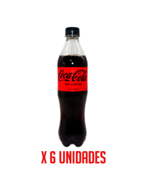 COCA COLA GASEOSAS SIN AZUCAR X 500 ML. X 6 UN.