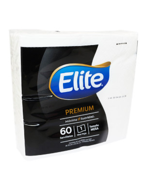 ELITE SERVILLETA DE MESA PREMIUM X 60 UN (33CM X 33CM)