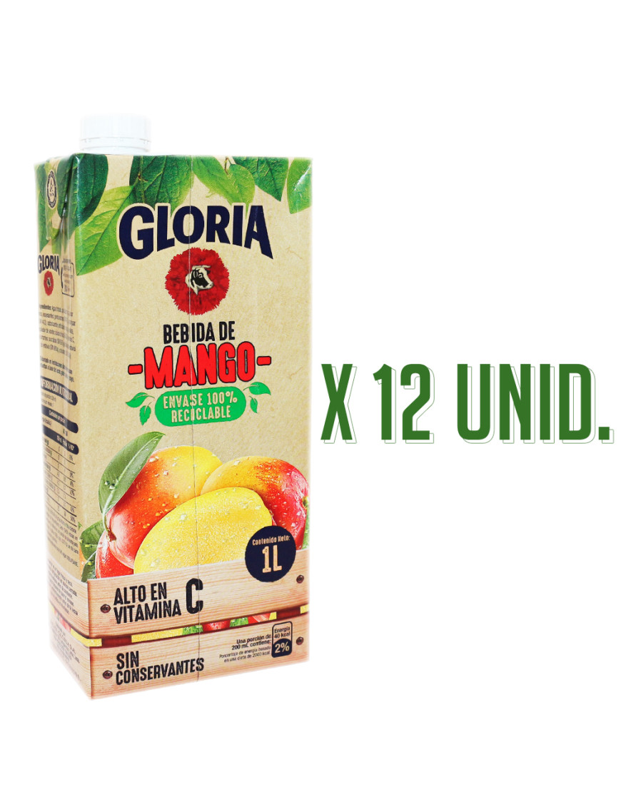 GLORIA BEBIDA DE MANGO X 1 LT. X 12 UN.