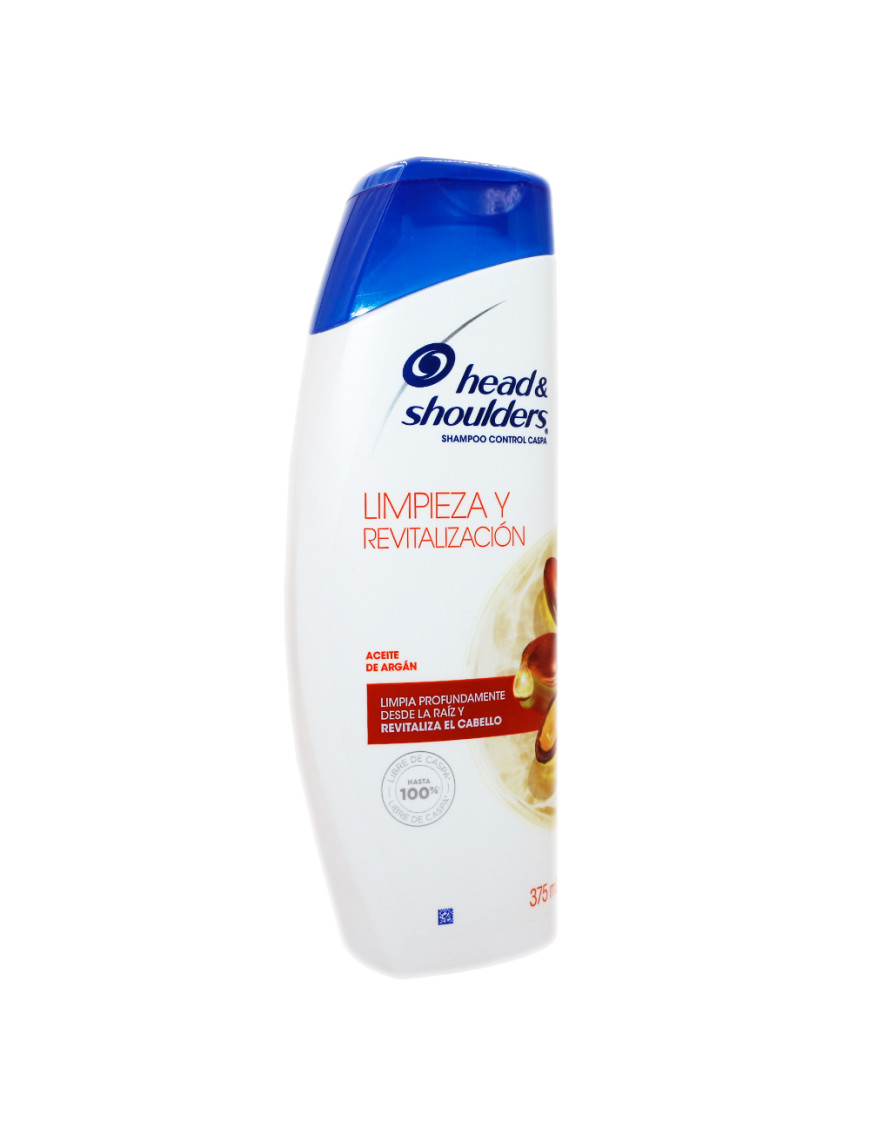 HEAD & SHOULDERS SHAMPOO X 375 ML. LIMPIEZA Y REVITALIZACION