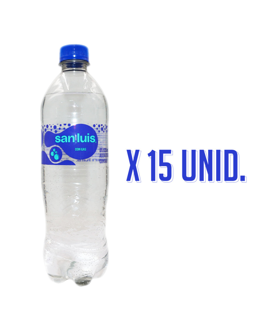 SAN LUIS AGUA MINERAL X 625 ML CON GAS X 15 UN.