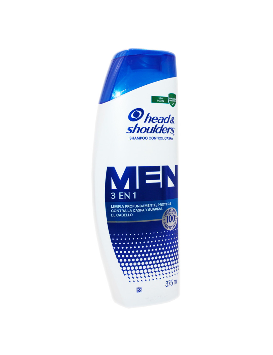 HEAD & SHOULDERS SHAMPOO X 375 ML. MEN 3 EN 1