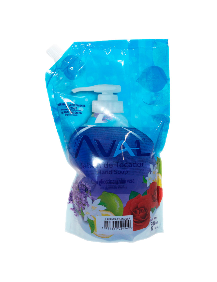 AVAL JABON LIQUIDO DOY PACK X 800 ML. LAVANDA