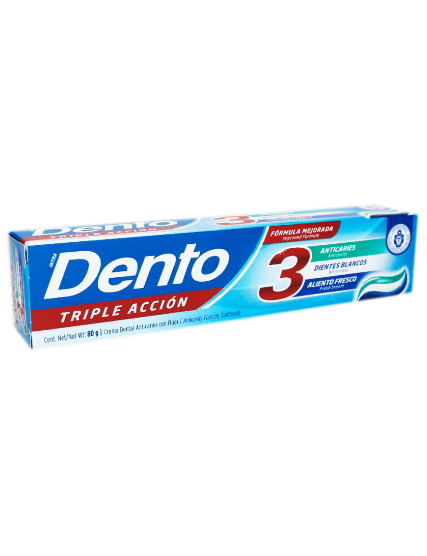 DENTO CREMA DENTAL X 80 ML. TRIPLE ACCION