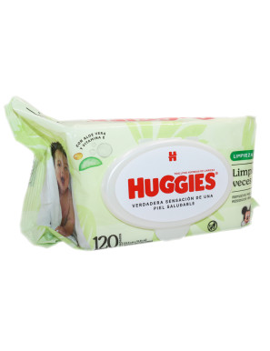 HUGGIES TOALLITAS HUMEDAS X 120 UN. LIMPIEZA EFECTIVA (VERDE)