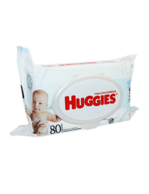 HUGGIES TOALLITAS HUMEDAS X 80 UN. PURO Y NAT. ( RECIEN NACIDO )