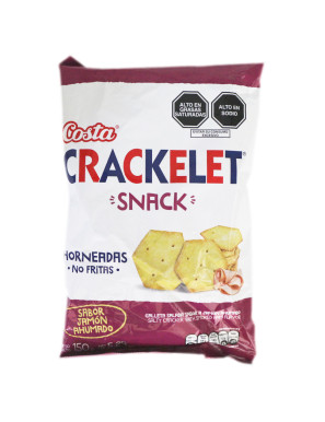 COSTA CRACKELET GALLETAS SALADITAS A JAMON AHUMADO X 150 GR