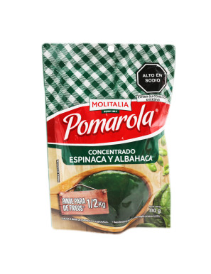 MOLITALIA POMAROLA CONCENTRADO ESPINACA Y ALBAHACA X 110 GR