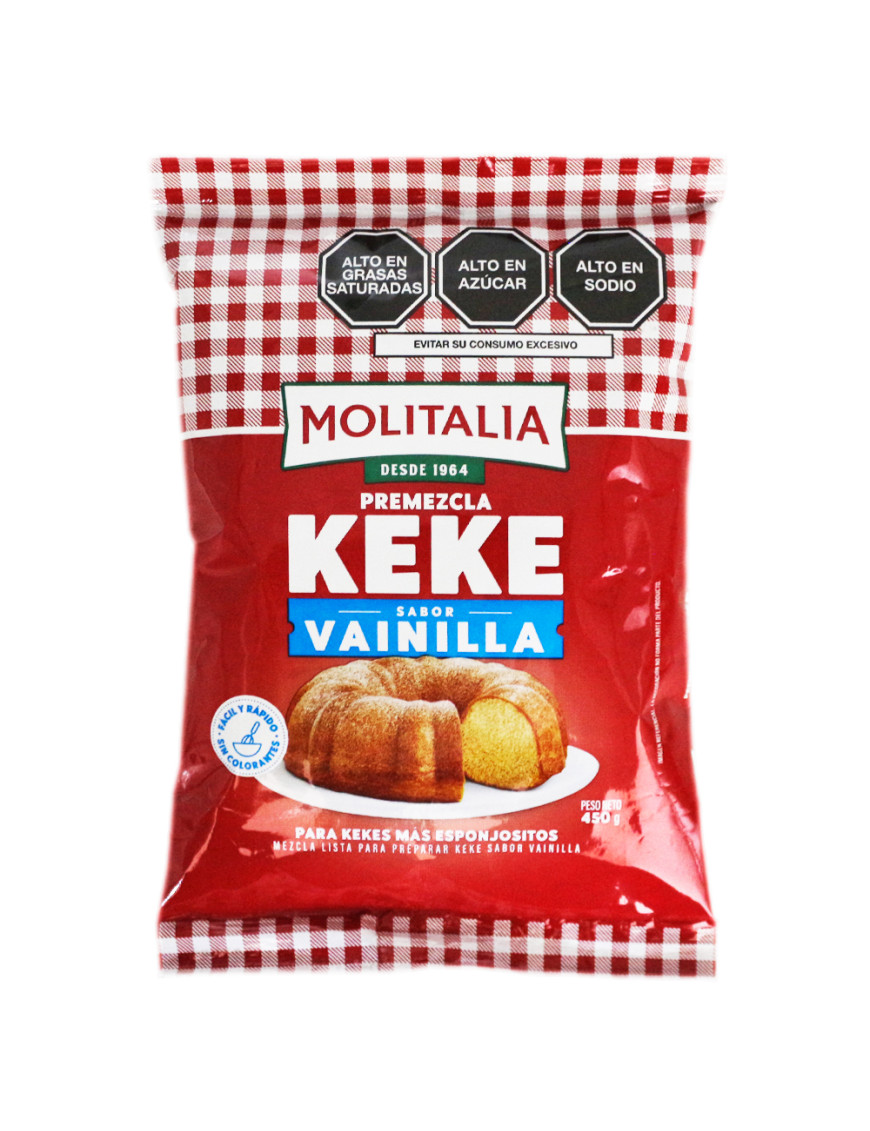 MOLITALIA PREMEZCLA KEKE X 450 GR. VAINILLA