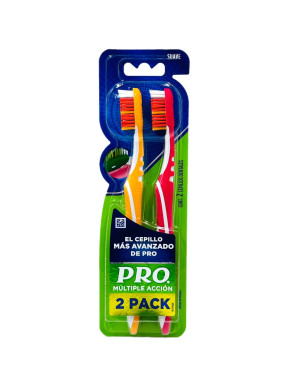 ORAL B CEPILLO DENTAL PRO MULTIPLE ACCION PACK X 2 UN. (SUAVE)