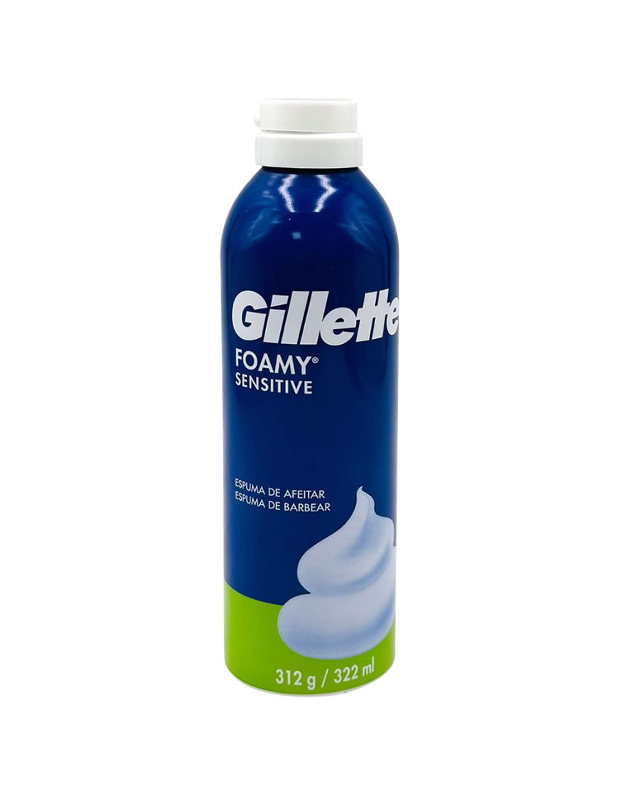 GILLETTE FOAMY ESPUMA DE AFEITAR X 312 GR PIEL SENSIBLE