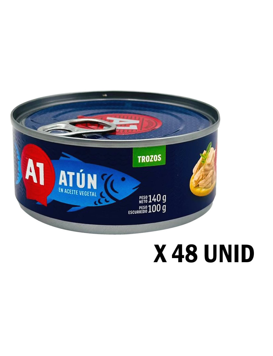 A-1 TROZOS DE ATUN X 140 GR. X 48 UN.