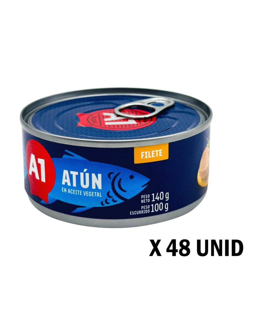 A-1 FILETE DE ATUN X 140 GR. X 48 UN.