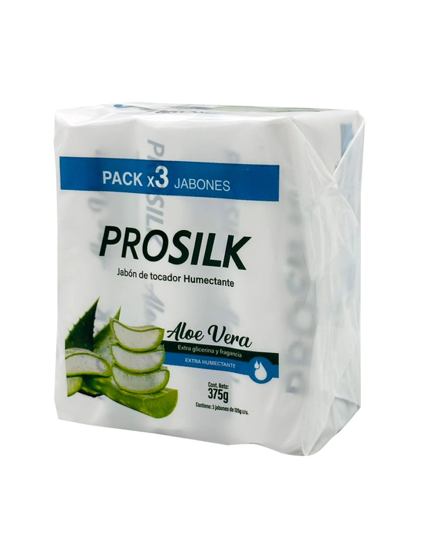 PROSILK JABON TOCADOR X 125 GR. ALOE VERA X 3 UN.