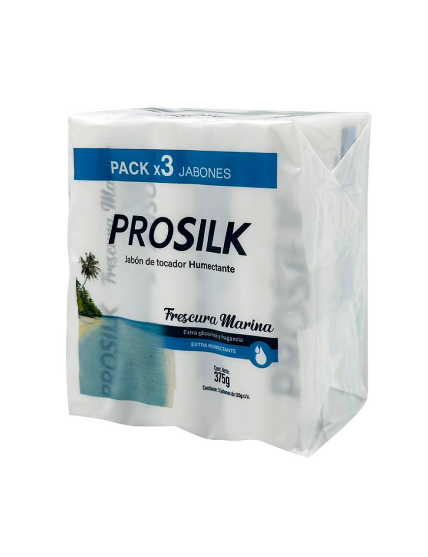 PROSILK JABON TOCADOR X 125 GR. FRESCURA MARINA X 3 UN.