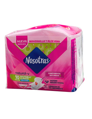 NOSOTRAS TOALLAS NATURAL INVISIBLE CLASICA X 10 UN