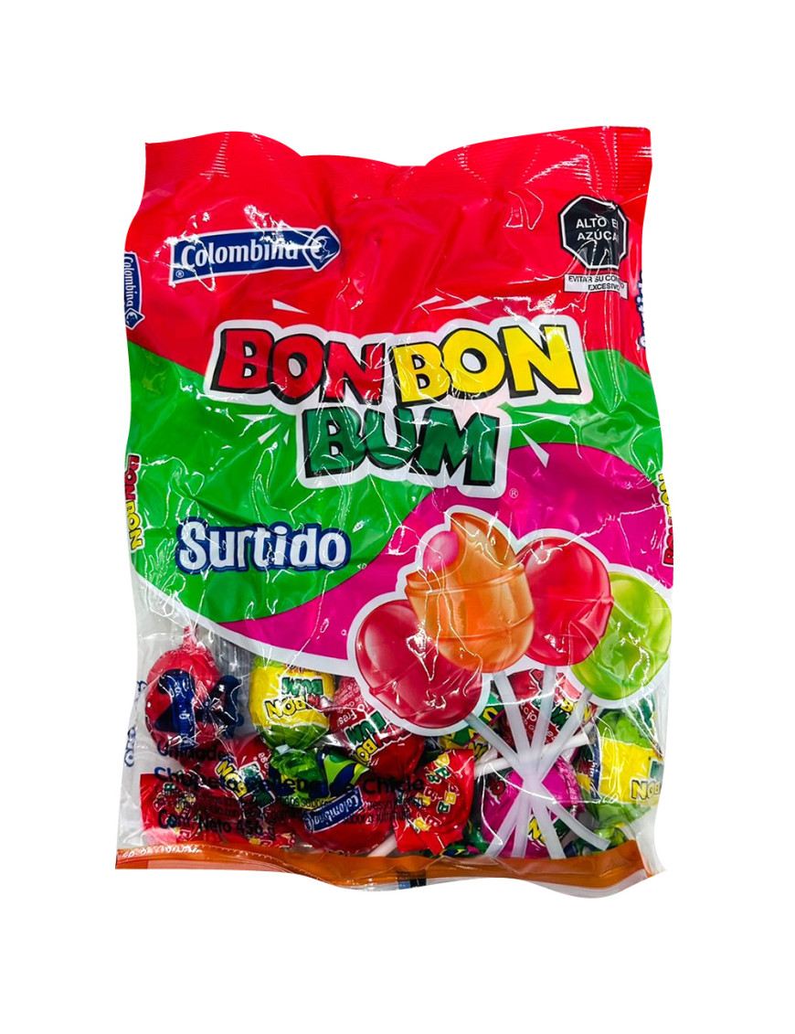 COLOMBINA CHUPETES BON BON BUM SURTIDO X 24 UNI