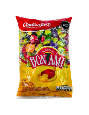 AMBROSOLI CARAMELOS BON AMI BISABOR/FRUTAS X 100 UN.