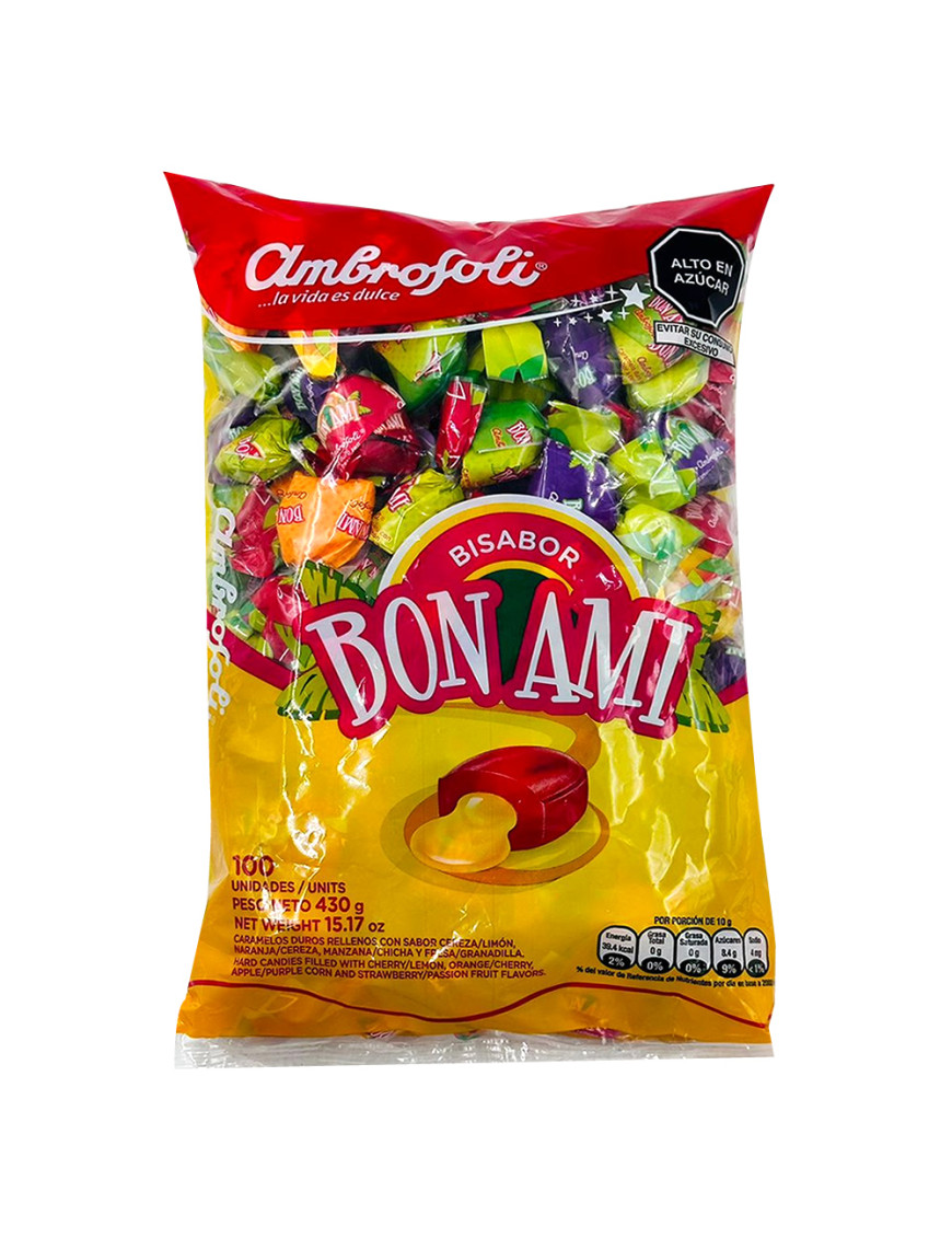 AMBROSOLI CARAMELOS BON AMI BISABOR/FRUTAS X 100 UN.