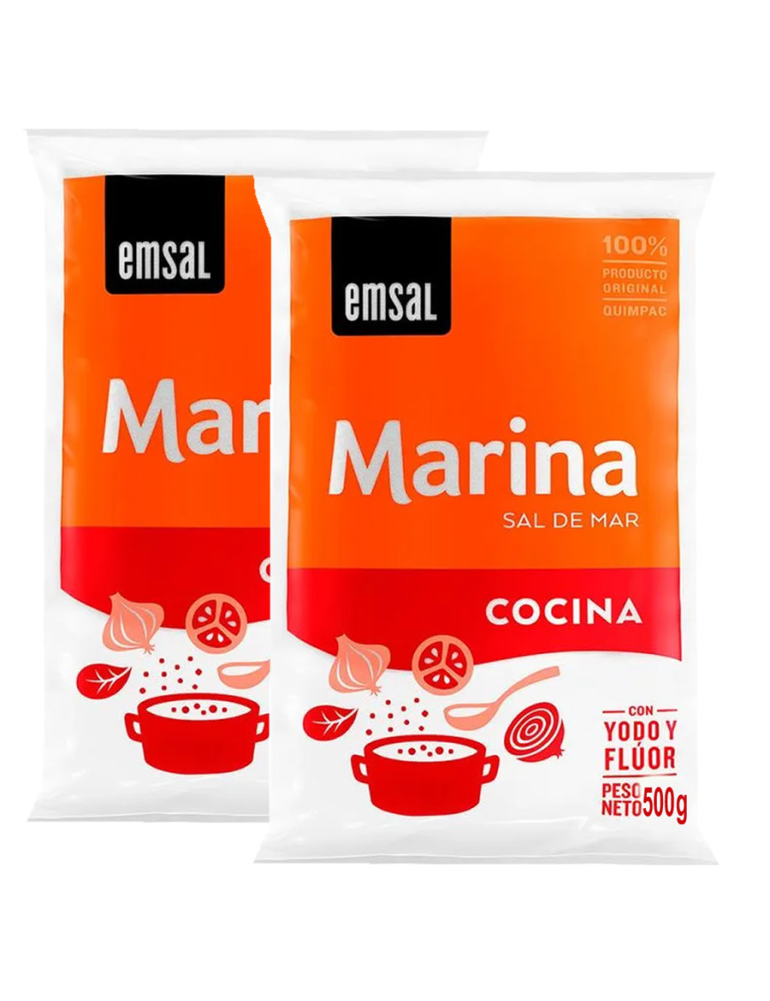 SAL DE COCINA MARINA  X 500 GR. PACK X 2 UN.