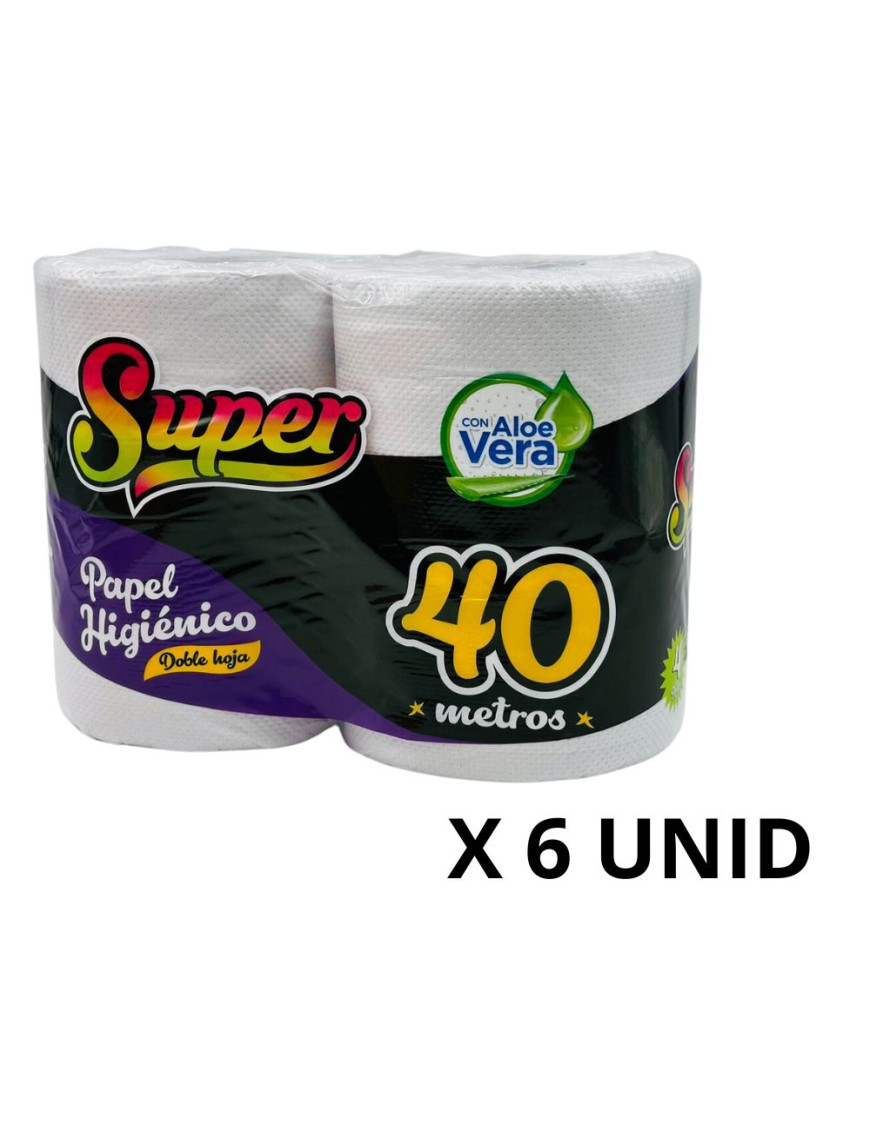 P.H SUPER DOBLE HOJA X 4 UN (40 MT) X 6 UN.