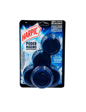 HARPIC PASTILLA PARA TANQUE/BAÑO PACK X 5 UN. PODER MARINO