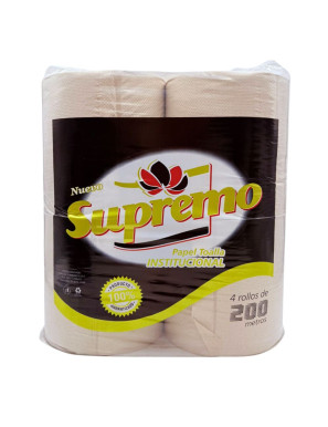 SUPREMO PAPEL TOALLA INSTITUCIONAL 4  X 200 MT. ECOLOGICO